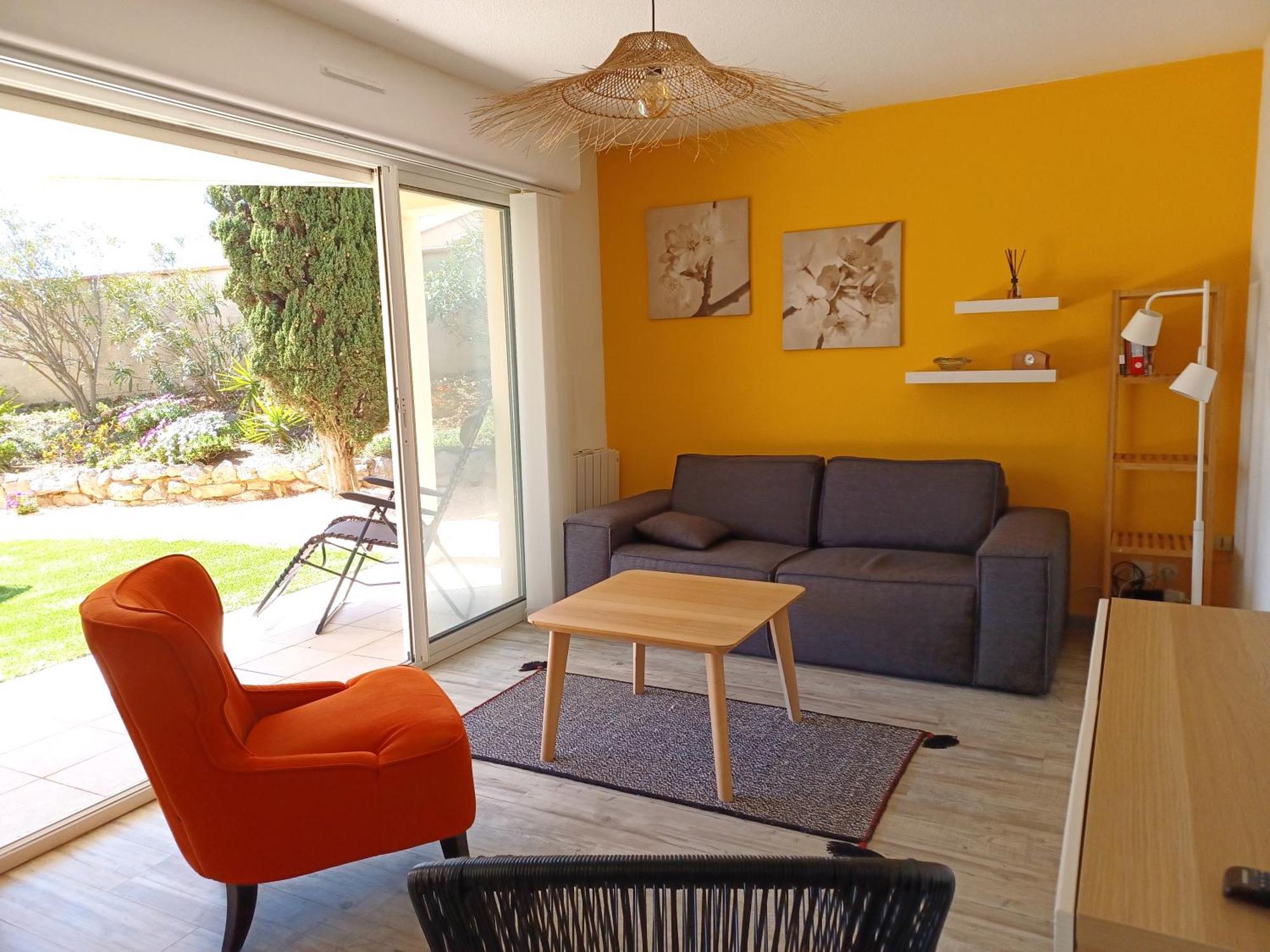 Plain-Pied Jardin 6 Personnes Clim Vue Mer Parking Wifi Terrasse Piscine Dans La Residence Saint-Pierre-la-Mer  المظهر الخارجي الصورة