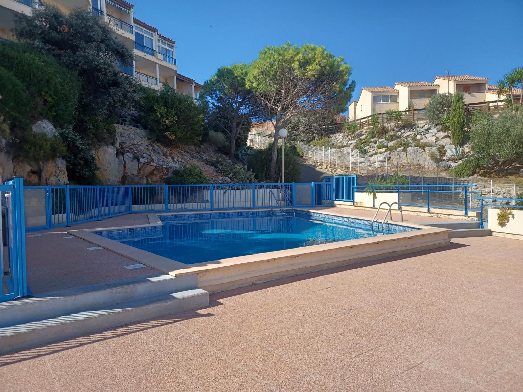 Plain-Pied Jardin 6 Personnes Clim Vue Mer Parking Wifi Terrasse Piscine Dans La Residence Saint-Pierre-la-Mer  المظهر الخارجي الصورة