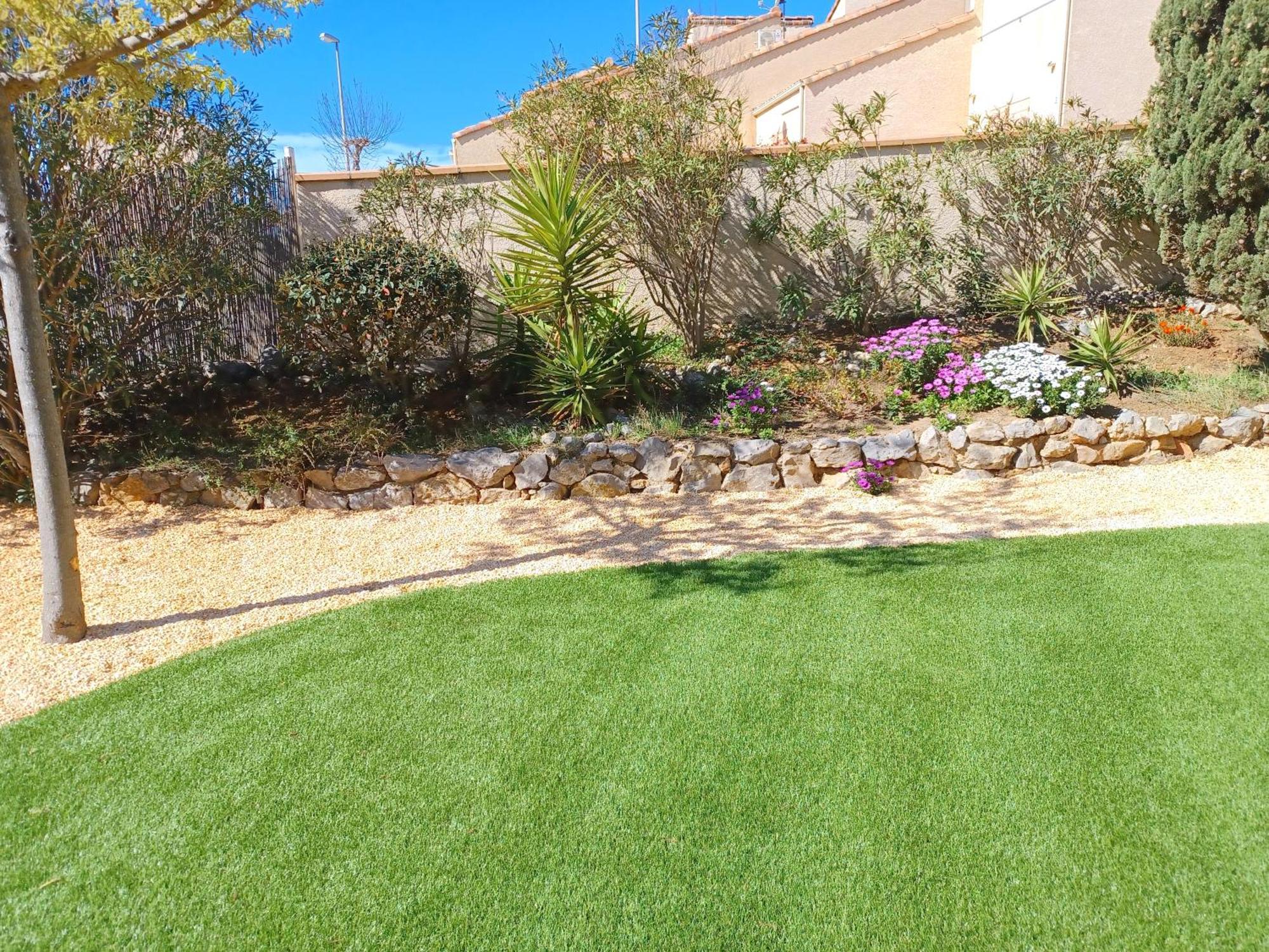 Plain-Pied Jardin 6 Personnes Clim Vue Mer Parking Wifi Terrasse Piscine Dans La Residence Saint-Pierre-la-Mer  المظهر الخارجي الصورة